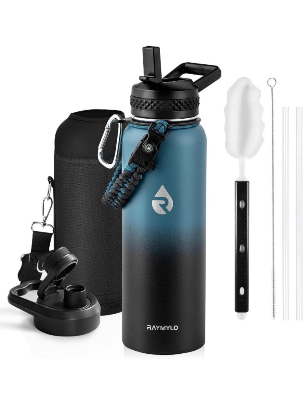 40 oz Insulated Water Bottle - Triple Wall Vacuum Stainless Steel, Keeps Drinks